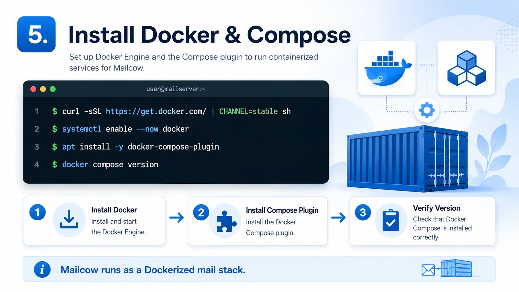 Installing Docker Engine before the Mailcow stack